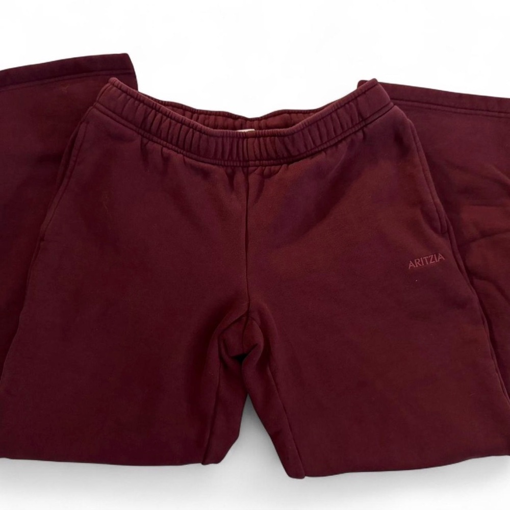Aritzia Women's Burgundy Sweatpants Mega Straight